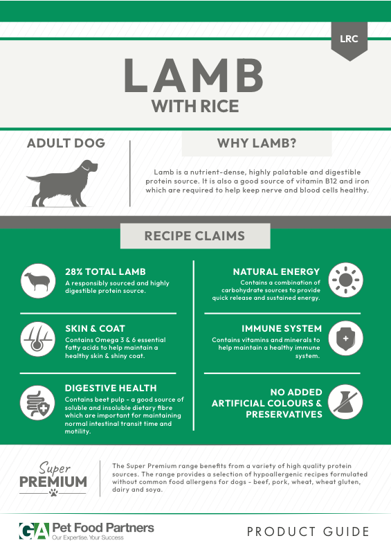 Preview of the Super Prem L+R dog food recipe guide