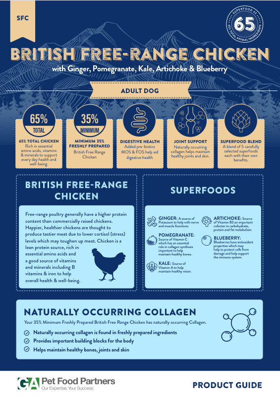Preview of the Superfood 65 Chicken dog food recipe guide