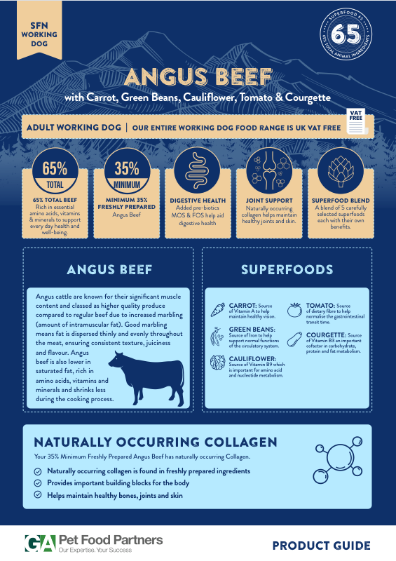 Preview of the Superfood Angus Beef dog food recipe guide